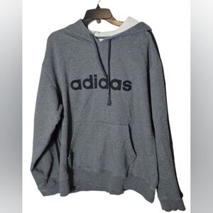 Adidas Men's Gray 2005 Vintage Hoodie Men's Size Large *See flaws
